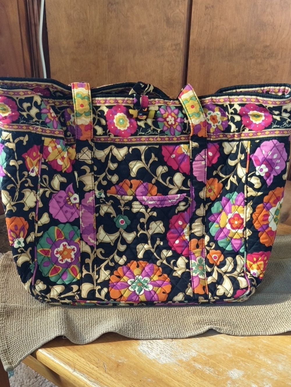 Vera Bradley Retired Suzani Quilted Tote with Padded Computer Compartment